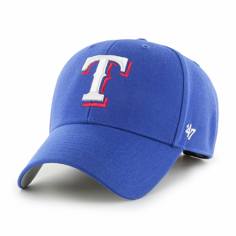 Texas Rangers ’47 Brand MLB MVP Adjustable Cap Hat Royal Blue Crown/Visor Team Color Logo