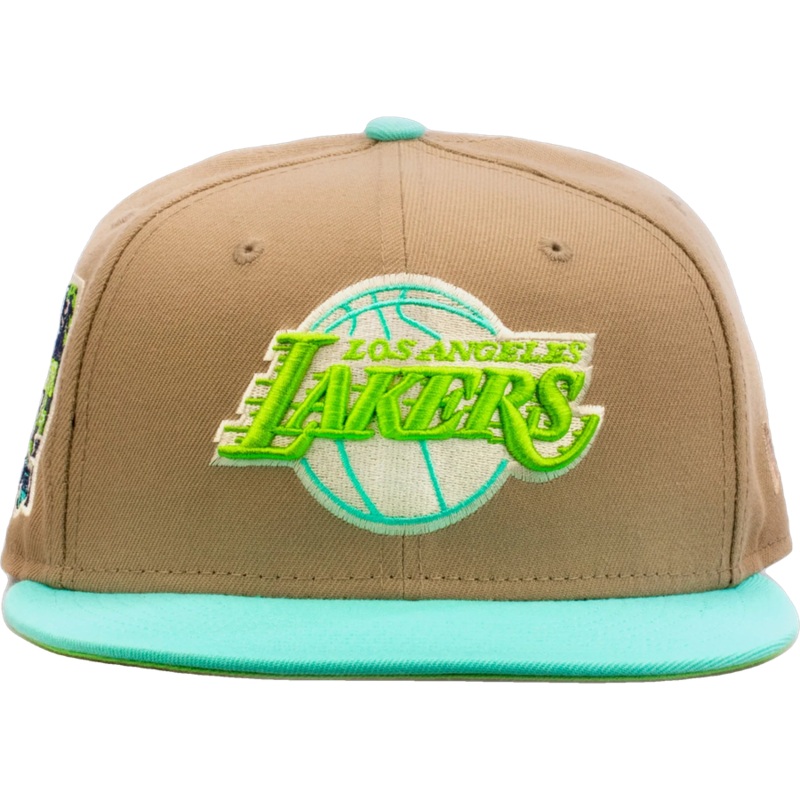 New Era x Shoe Palace Los Angeles Lakers ‘Winter Wonderland’ Beige/Mint 2023 59FIFTY Fitted Hat