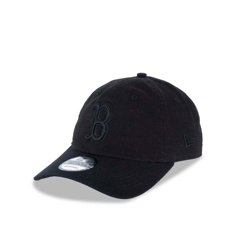 Boston Red Sox New Era MLB 9TWENTY 920 Adjustable Cap Hat Black Crown/Visor Black Logo