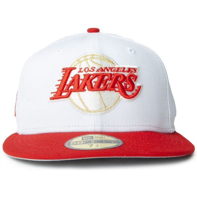 New Era Los Angeles Lakers White/Red/Gold 75th Anniversary 59FIFTY Fitted Cap