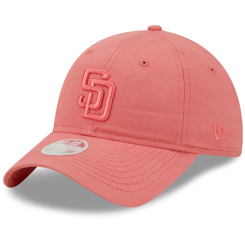 (Women) San Diego Padres New Era MLB 9TWENTY 920 Adjustable Cap Hat Pink Crown/Visor Pink Logo (Color Pack)