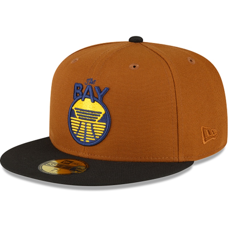 New Era Just Caps Chestnut Golden State Warriors 2023 59FIFTY Fitted Hat