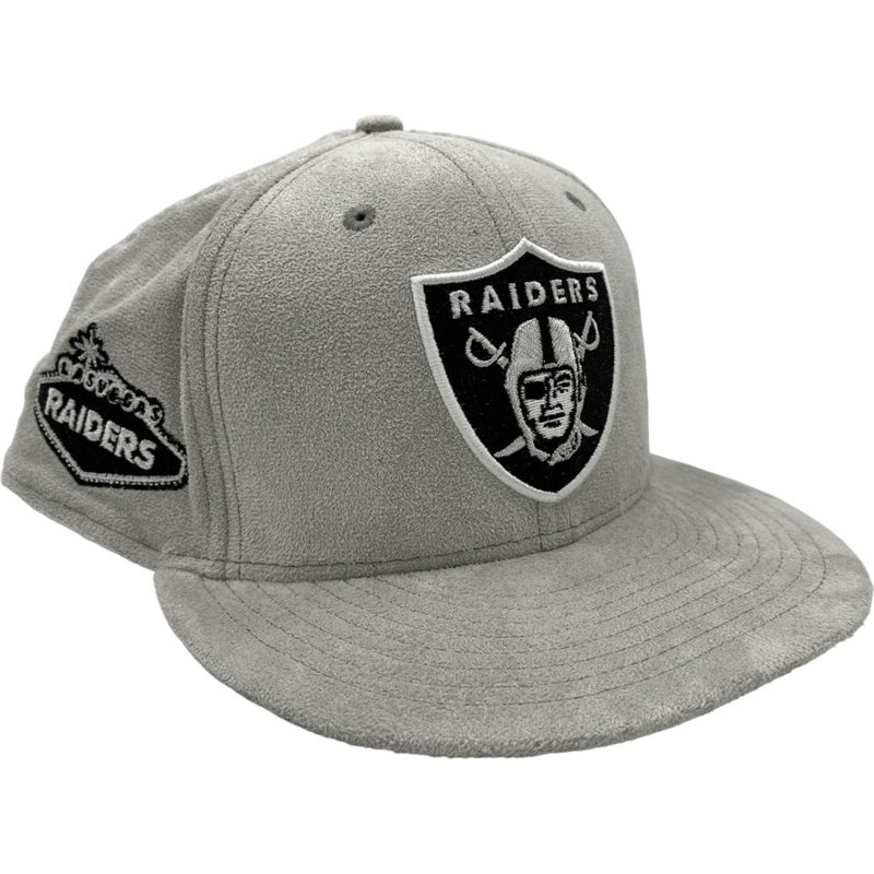 New Era x Pro Image Sports Las Vegas Raiders Gray Metallic Suede 59FIFTY Fitted Hat
