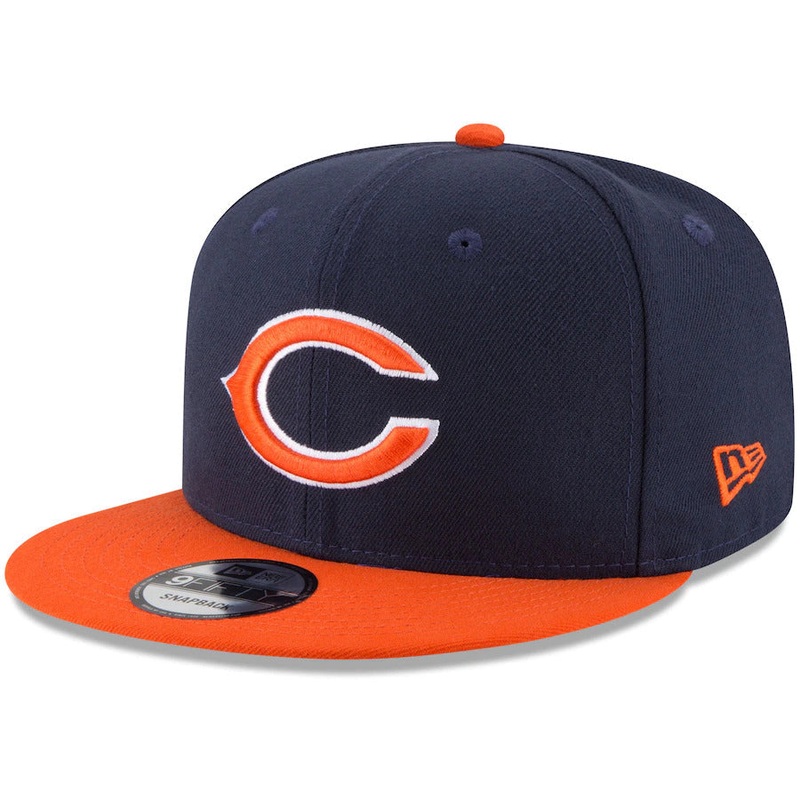 (Infant) Chicago Bears New Era NFL 9FIFTY 950 Adjustable Cap Hat Navy Crown Orange Visor Team Color Logo (My 1st First)