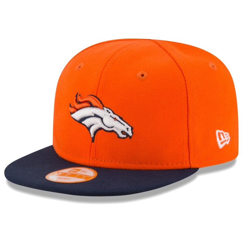 (Infant) Denver Broncos New Era NFL 9FIFTY 950 Adjustable Cap Hat Orange Crown Navy Visor Team Color Logo (My 1st First)