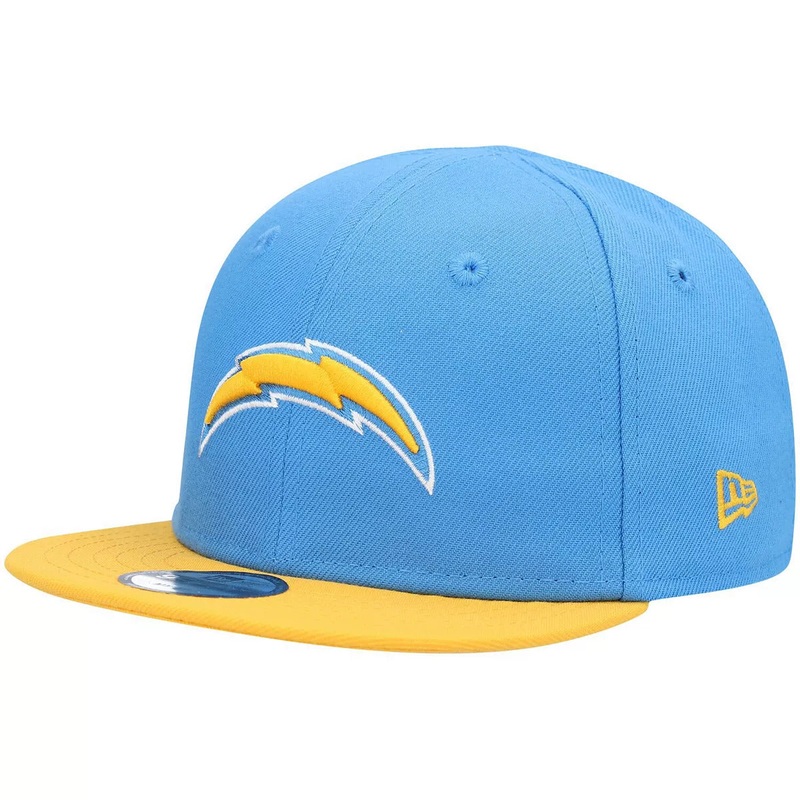 (Infant) San Diego Chargers New Era NFL 9FIFTY 950 Adjustable Cap Hat Sky Blue Crown Yellow Visor Team Color Logo (My 1st First)