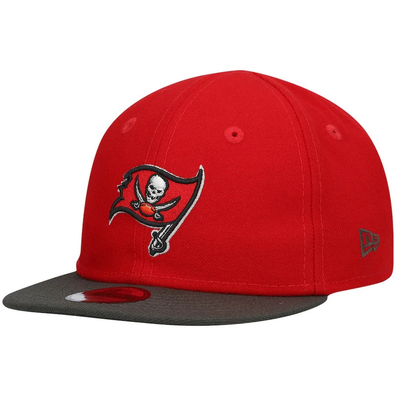 (Infant) Tampa Bay Buccaneers New Era NFL 9FIFTY 950 Velcro Cap Hat Red Crown Black Visor Team Color Logo (My 1st First)