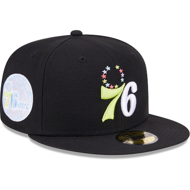 New Era Philadelphia 76ers Colorpack Black 2023 59FIFTY Fitted Hat