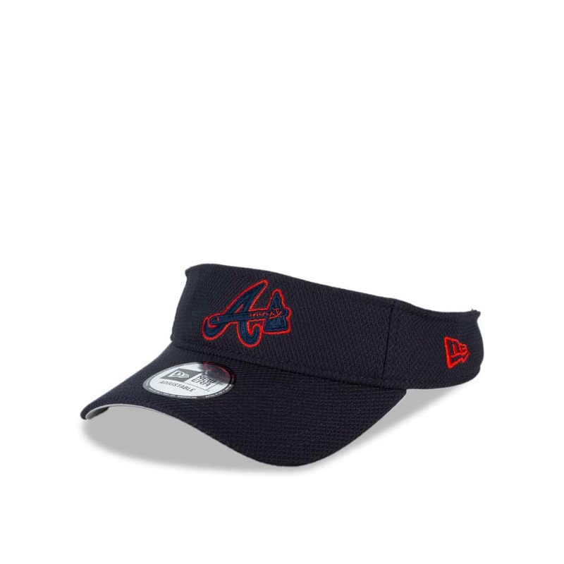Atlanta Braves New Era MLB Adjustable Visor Navy Crown/Visor Navy/Red Logo (2022 Batting Practice)
