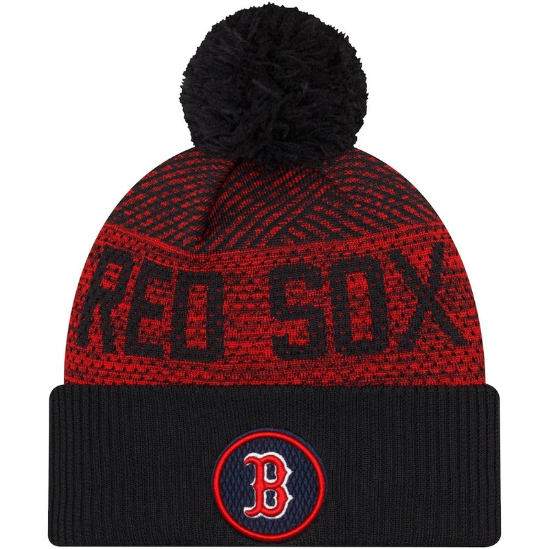 Boston Red Sox New Era MLB 2022 Cuffed Knit Beanie Hat Red/Navy Crown/Visor Team Color Logo (Sport Knit)