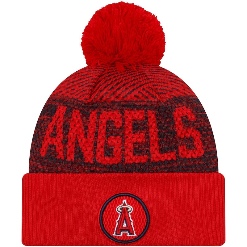 Los Angeles Anaheim Angels New Era MLB 2022 Cuffed Knit Beanie Hat Navy/Red Crown Visor Team Color Logo (Sport Knit)