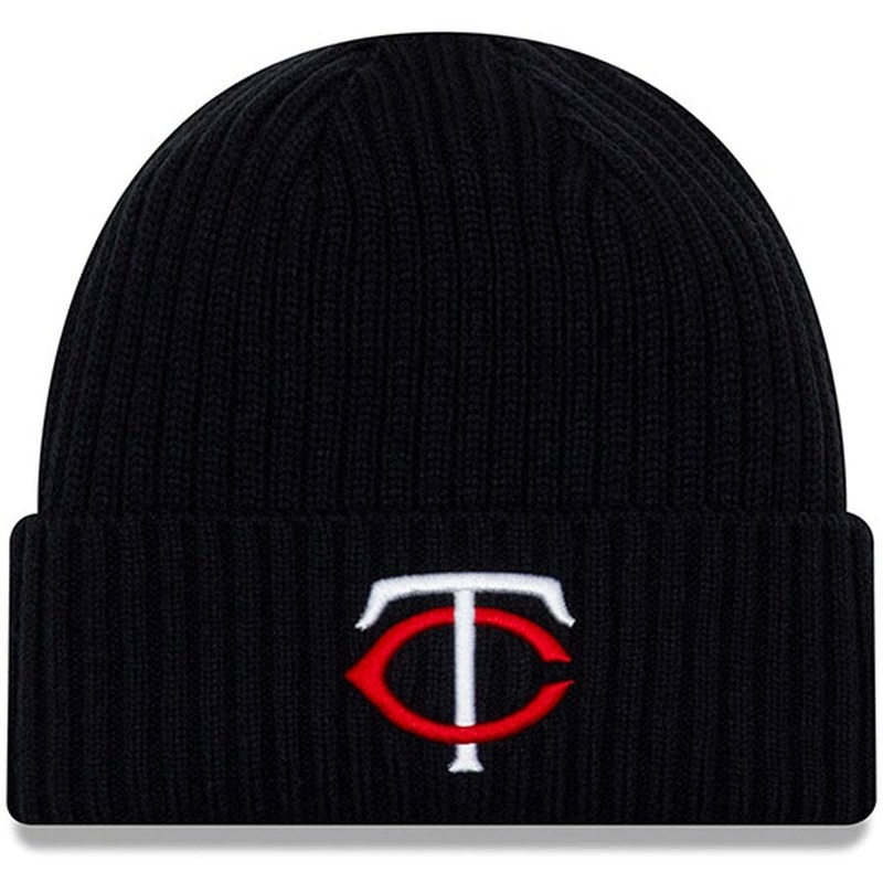 Minnesota Twins New Era MLB Core Classic Cuffed Knit Beanie Hat Navy Crown/Visor White/Red Team Color Logo