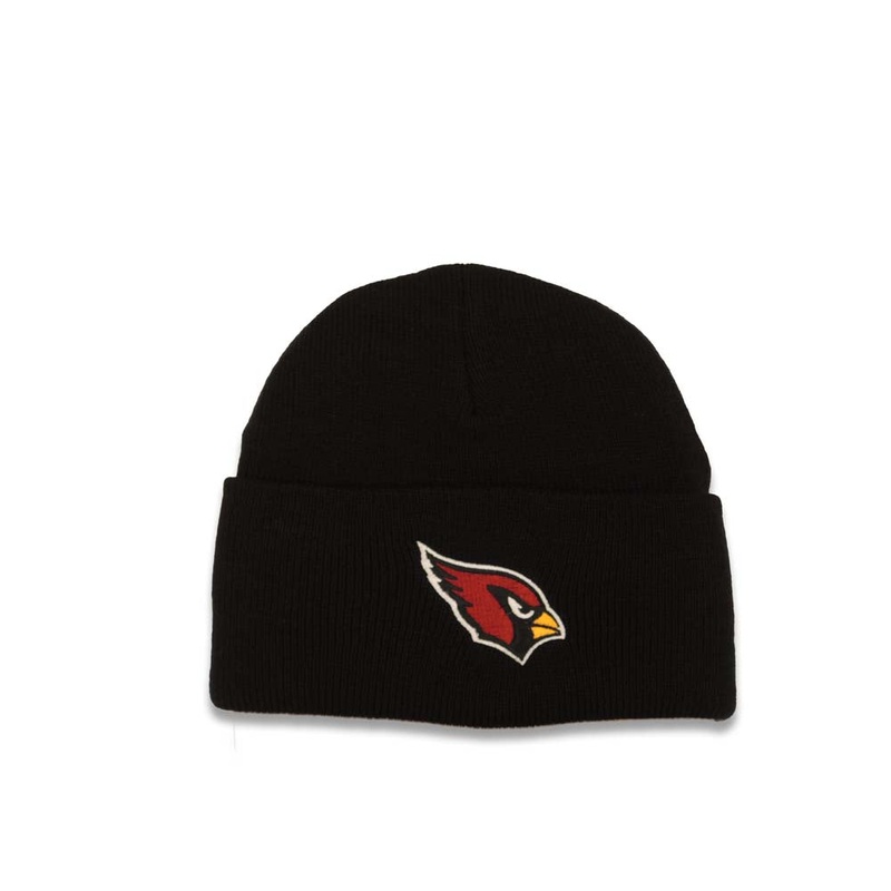 Arizona Cardinals MLB Basic Cuffed Beanie/Knit Black Crown/Visor Team Color Logo