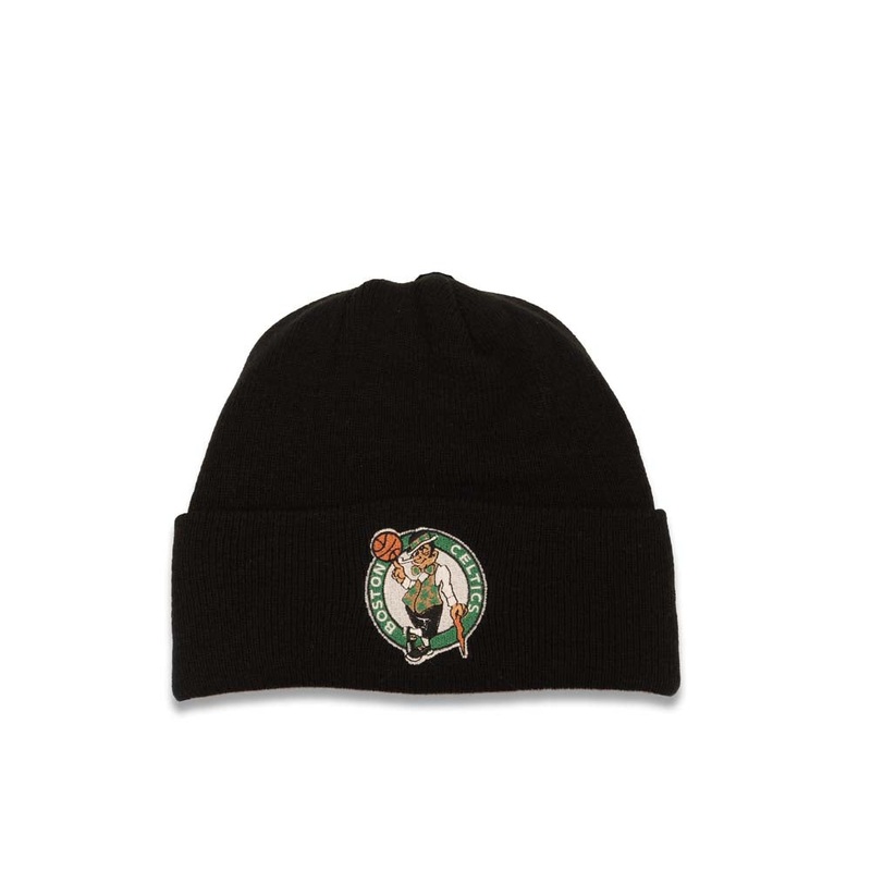 Boston Celtics NBA Basic Cuffed Beanie/Knit Black Crown/Visor Team Color Logo