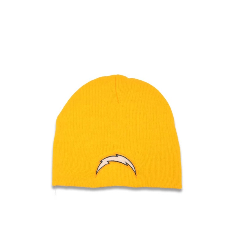 Los Angeles Chargers NFL No Cuffed Beanie/Knit Yellow Crown/Visor Team Color Logo