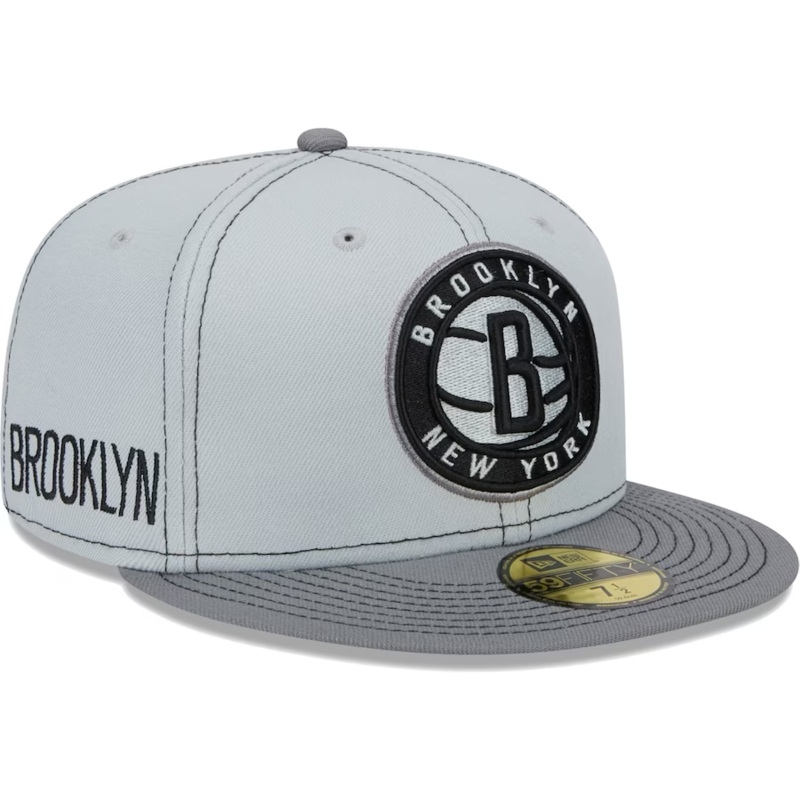New Era Brooklyn Nets Gray Color Pop 2023 59FIFTY Fitted Hat