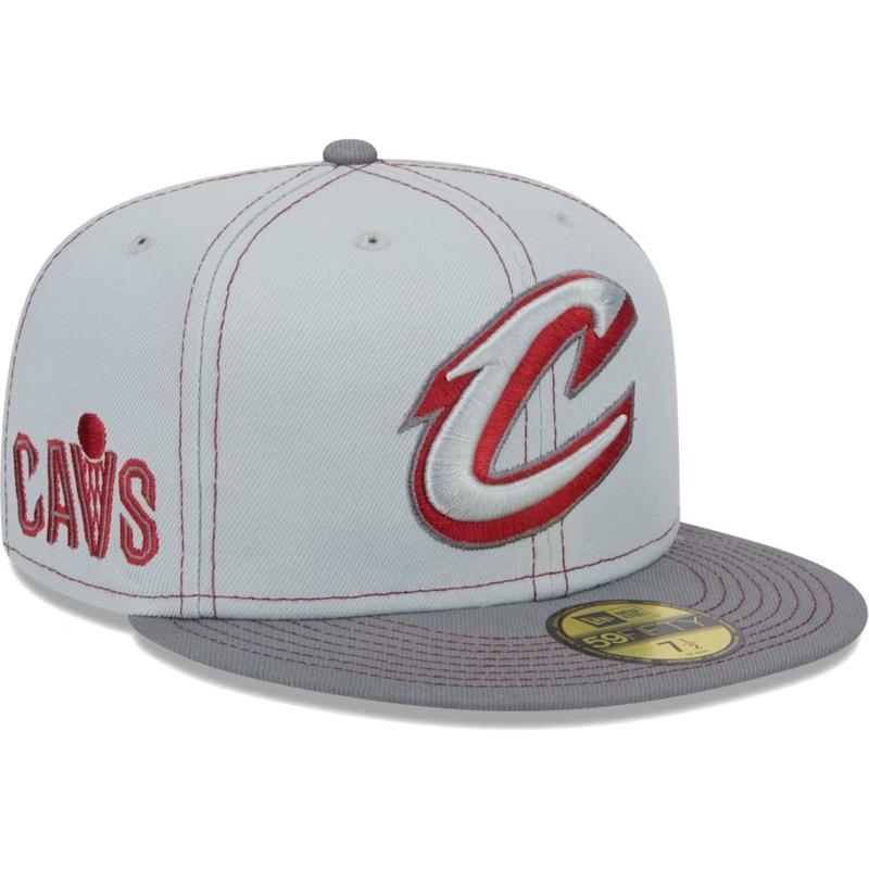 New Era Cleveland Cavaliers Gray Color Pop 2023 59FIFTY Fitted Hat