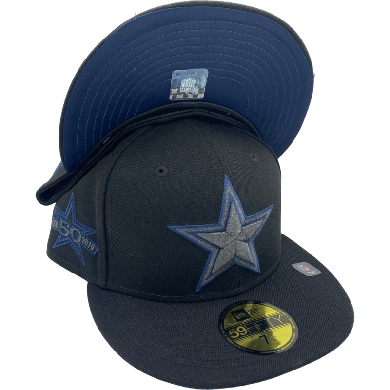 New Era Dallas Cowboys Black Metallic Side Patch 59FIFTY Fitted Hat