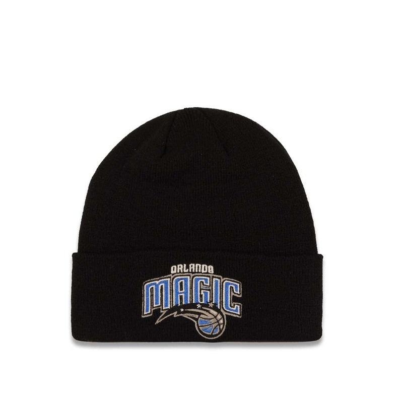 Orlando Magic NBA Cuffed Basic Beanie/Knit Black Crown/Visor Team Color Logo