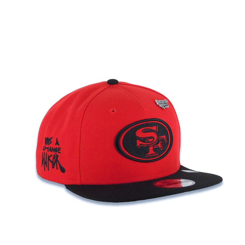 San Francisco New Era NFL 9FIFTY 950 Inspire Snapback Cap Hat Red Crown Black Visor Red/Black Logo