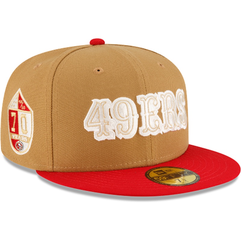 New Era San Francisco 49ers Ivory Wheat 2023 59FIFTY Fitted Hat