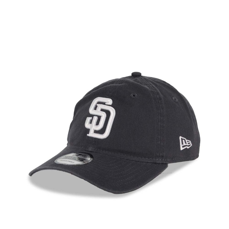San Diego Padres New Era MLB 9TWENTY 920 Adjustable Cap Hat Dark Gray Crown/Visor White Logo