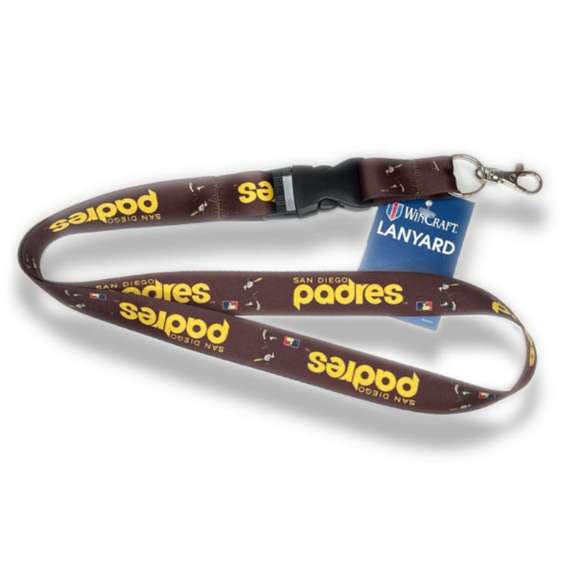 ( Exclusive) San Diego Padres WinCraft MLB Batting Friar Team Color Lanyard with Detachable Buckle