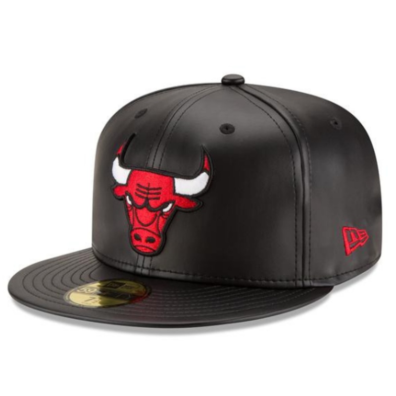 New Era Chicago Bulls Leather 59FIFTY Fitted Hat