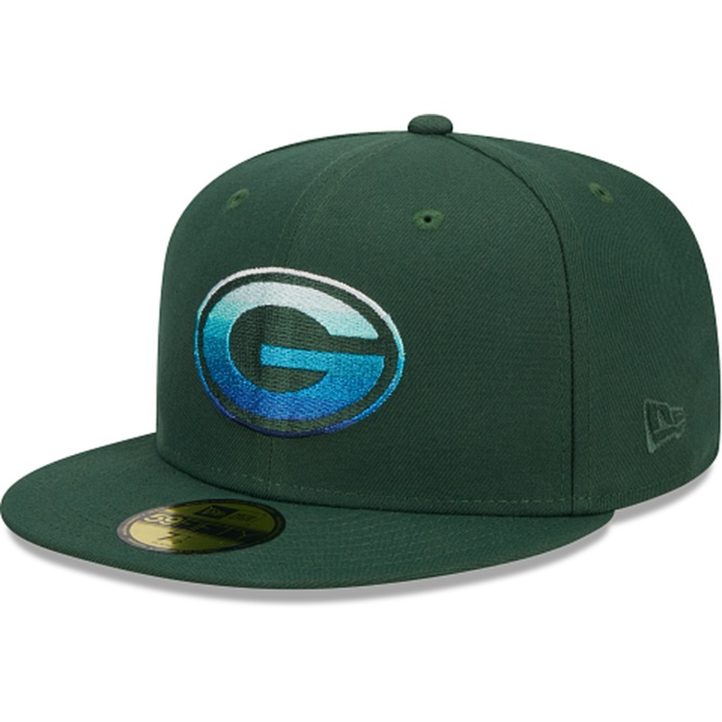 New Era Green Bay Packers Metallic Gradient 2023 59FIFTY Fitted Hat