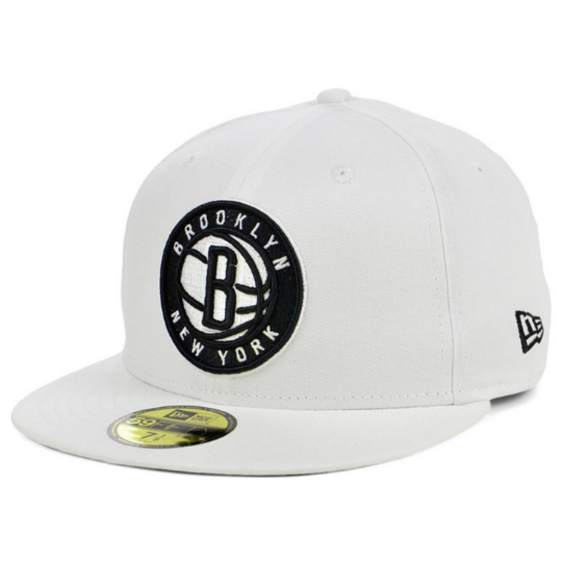 New Era Brooklyn Nets Sanded White 59FIFTY Fitted Hat