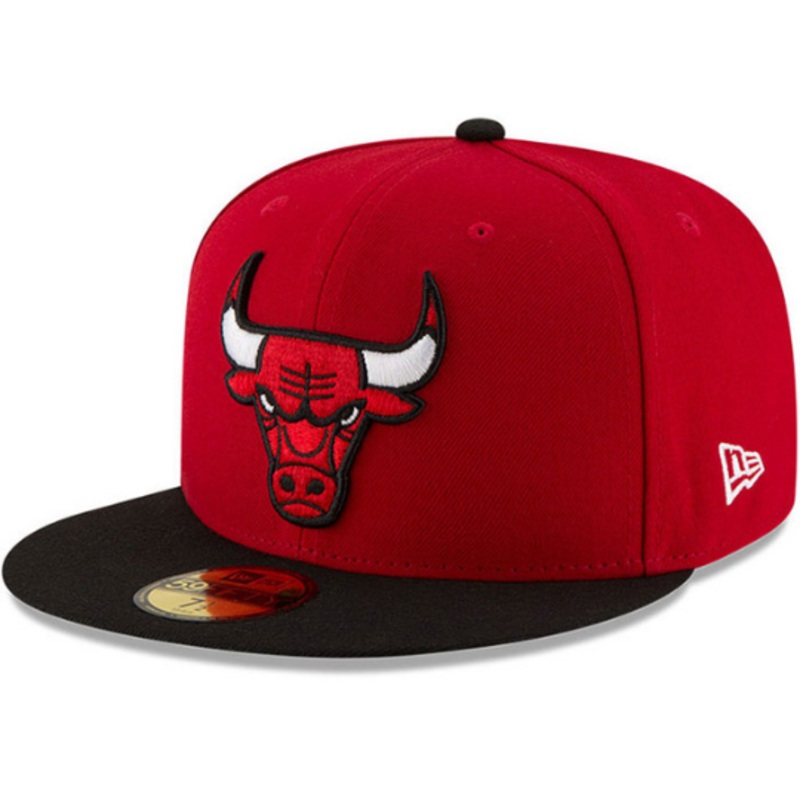 New Era Chicago Bulls Mens Red 2Tone 59FIFTY Fitted Hat
