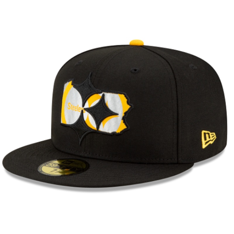 New Era Pittsburgh Steelers State Logo Reflect Fitted Hat