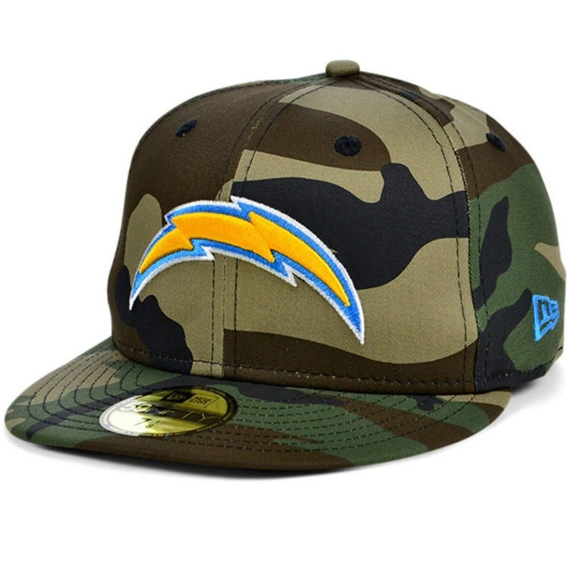 New Era Los Angeles Chargers Camo Woodland 59Fifty Fitted Hat