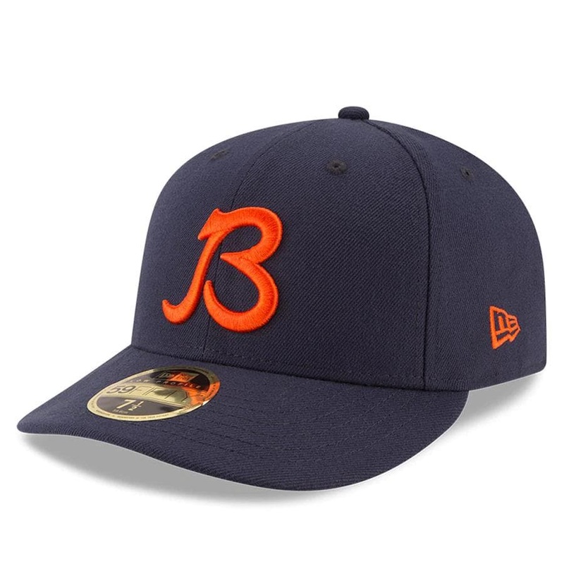 New Era Chicago Bears Navy Blue Omaha Low Profile 59FIFTY Fitted Hat