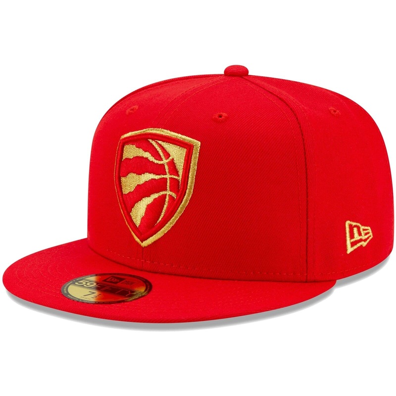 New Era Toronto Raptors Red Shield 59Fifty Fitted Hat