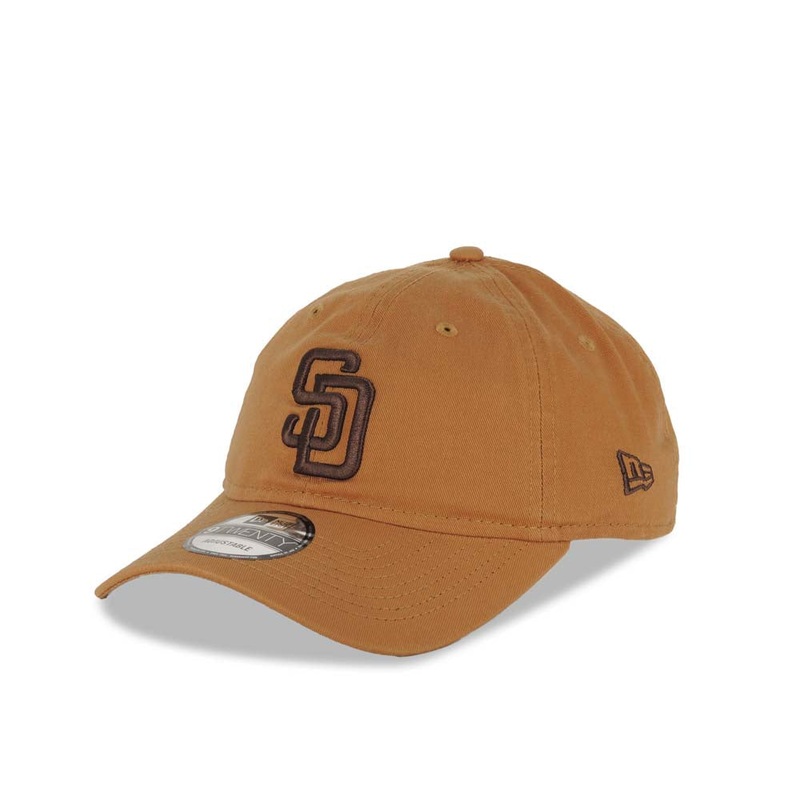 San Diego Padres New Era MLB 9TWENTY 920 Adjustable Cap Hat Light Brown Crown/Visor Brown Logo