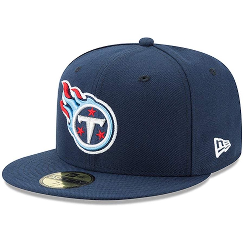 New Era Tennessee Titans Navy Blue Omaha 59FIFTY Fitted Hat