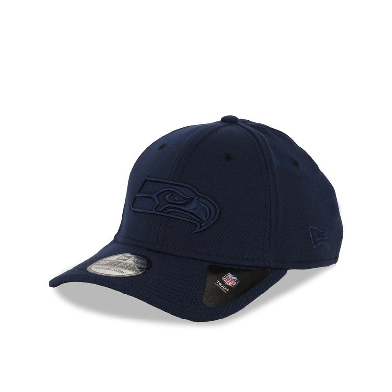 Seattle Seahawks New Era NFL 39THIRTY 3930 Flexfit Cap Hat Navy Crown/Visor Navy Logo
