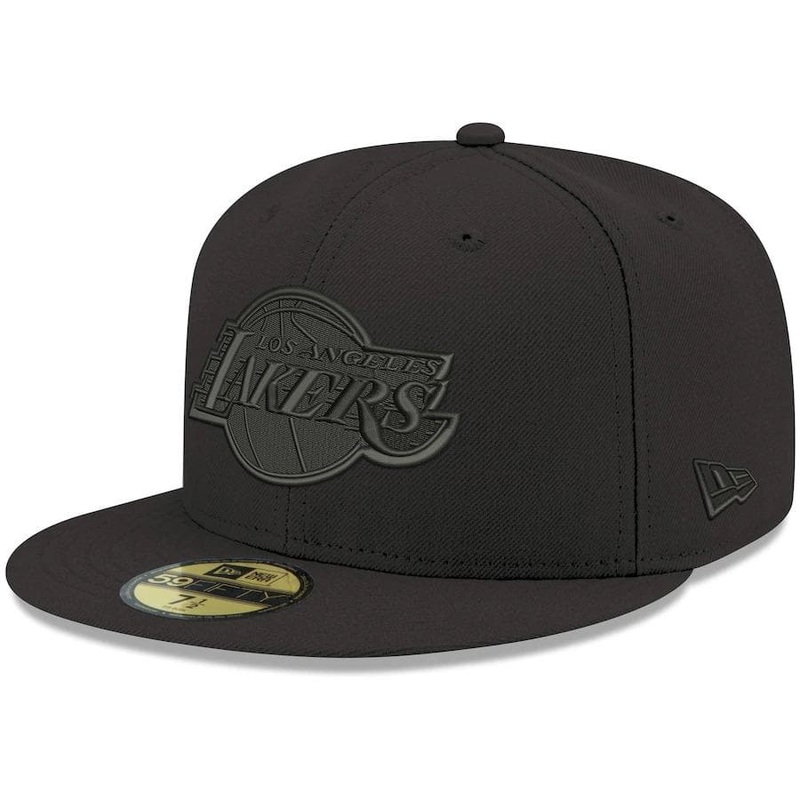 New Era Los Angeles Lakers 17-Time Champions Side Patch Black on Black 59Fifty Fitted Hat