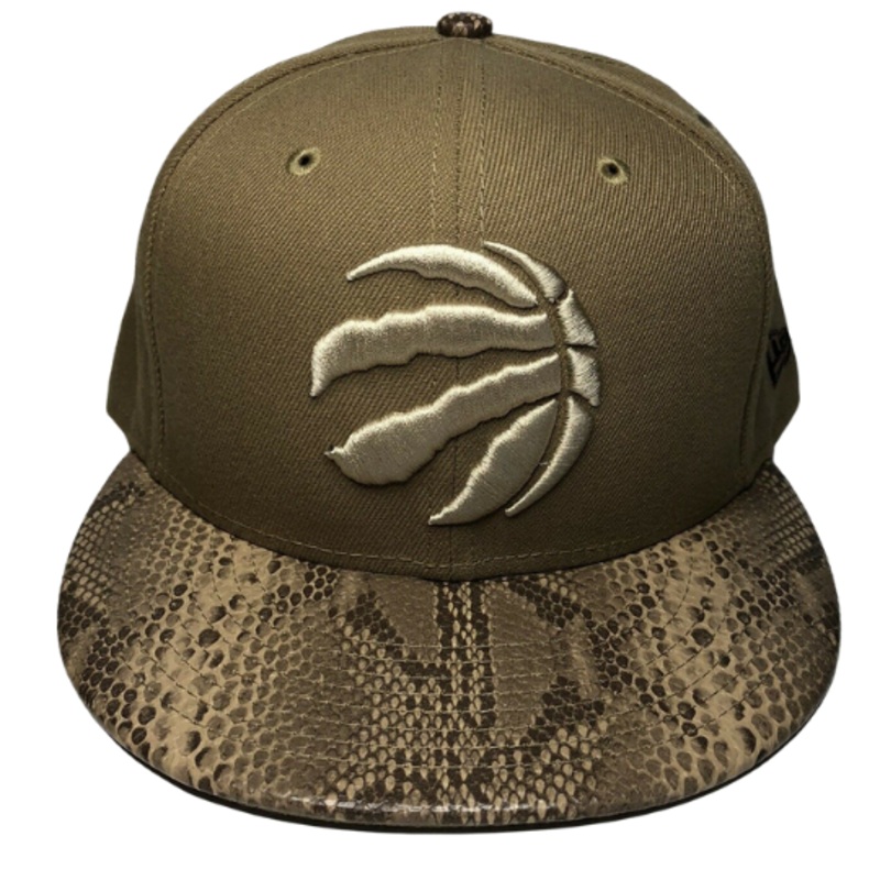 New Era Toronto Raptors Olive Snakeskin 59FIFTY Fitted Hat