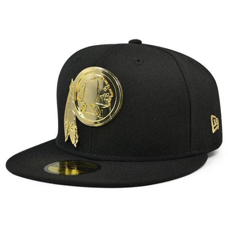 New Era Washington Redskins (Black) Gold Badge 59Fifty Fitted Hat