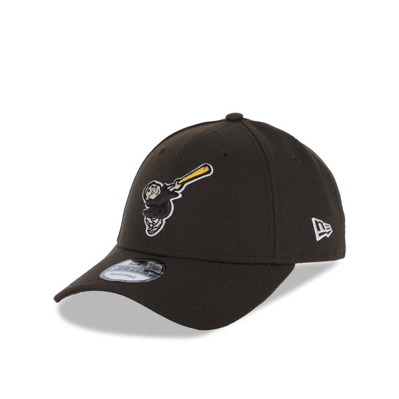 San Diego Padres New Era MLB 9FORTY 940 Adjustable Cap Hat Brown Crown/Visor Swinging Friar Brown/Yellow Logo