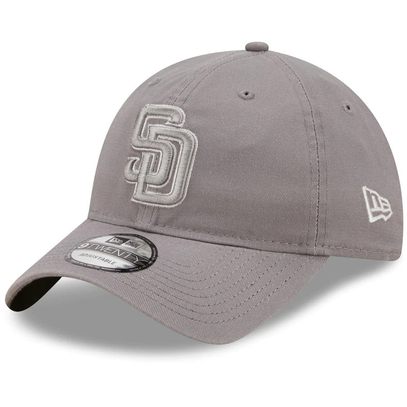 San Diego Padres New Era MLB 9TWENTY 920 Adjustable Cap Hat Gray Crown/Visor Gray/White Logo (Color Pack)