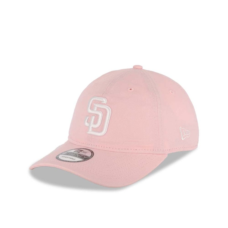 San Diego Padres New Era MLB 9TWENTY 920 Adjustable Cap Hat Pink Crown/Visor White Logo