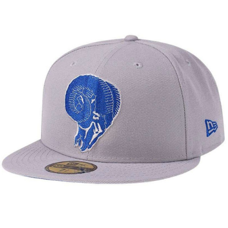 New Era Los Angeles Rams Blue Pop Throwback Edition 59FIFTY Fitted Hat