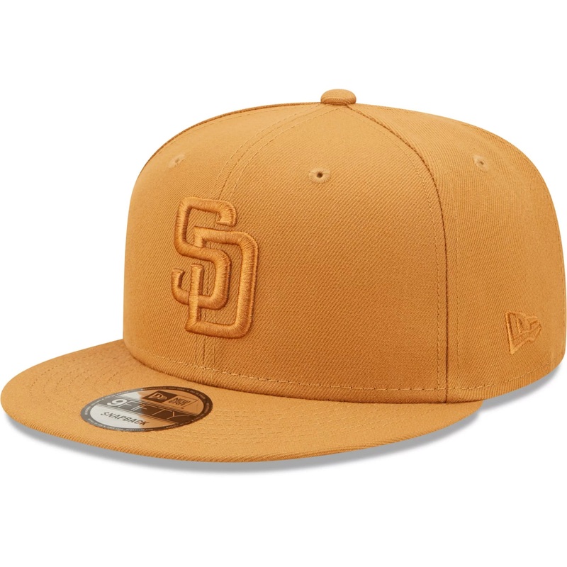 San Diego Padres New Era MLB 9FIFTY 950 Snapback Cap Hat Light Brown Crown/Visor Light Brown Logo (Color Pack)