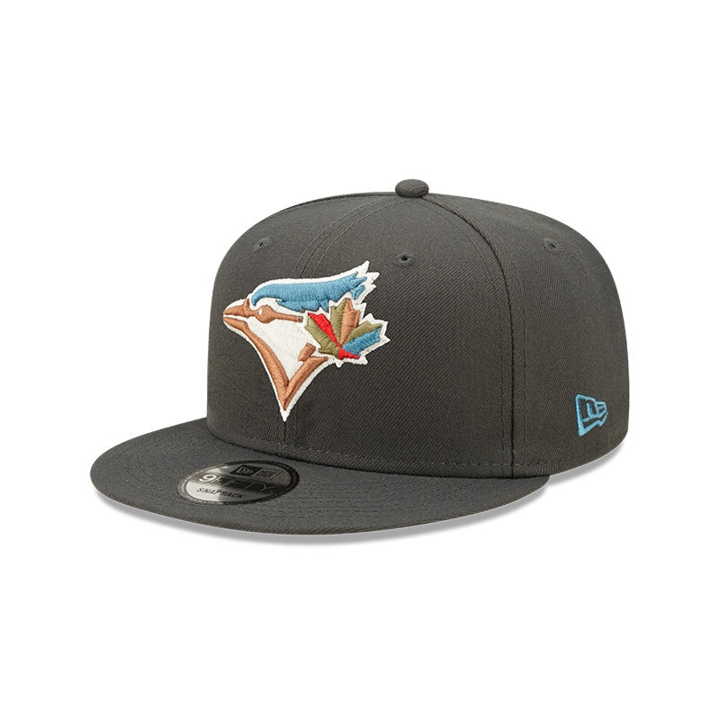 Toronto Blue Jays New Era MLB 9FIFTY 950 Snapback Cap Hat Dark Gray Crown/Visor Team Color Logo Gray UV (Color Pack)