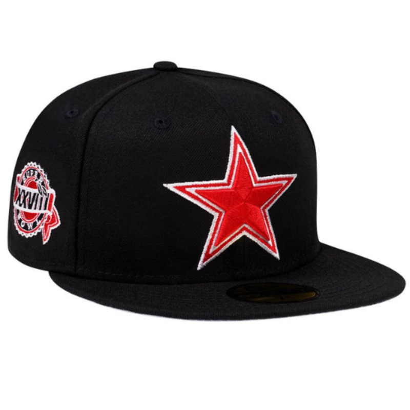New Era Dallas Cowboys Super Bowl XXVIII Black & Red 59FIFTY Fitted Hat