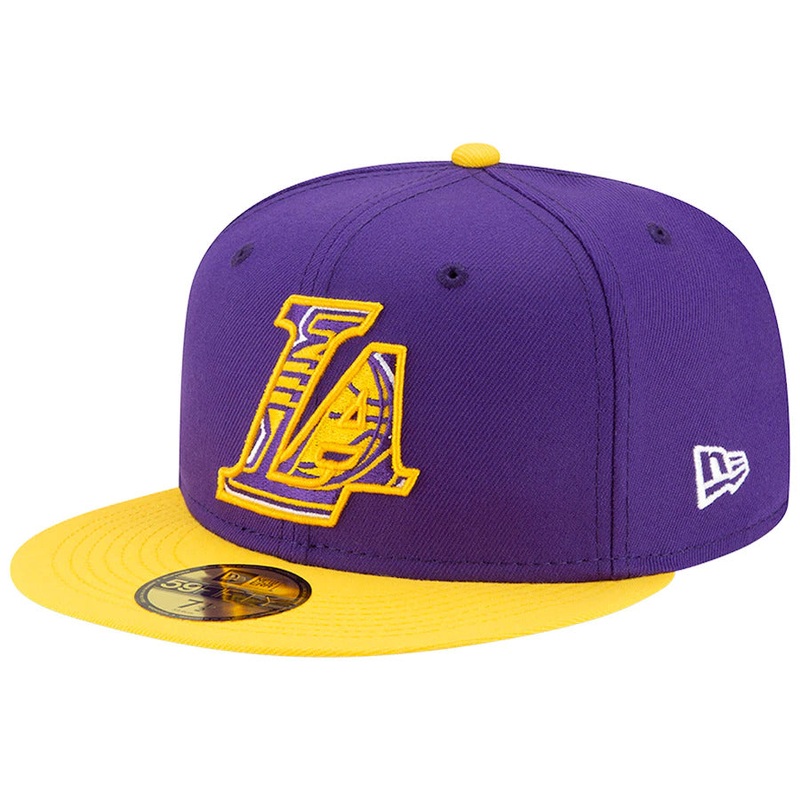 New Era Los Angeles Lakers 2021 NBA Draft Purple/ Yellow 59FIFTY Fitted Hat
