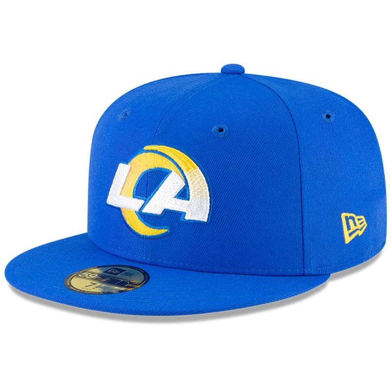 New Era Los Angeles Rams Team Basic Royal Blue & Yellow 59FIFTY Fitted Hat